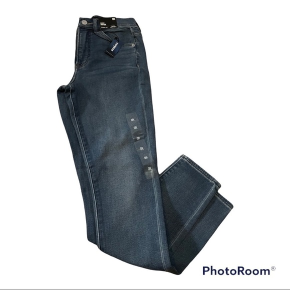 EXPRESS skinny high rise blue jeans - Picture 2 of 7